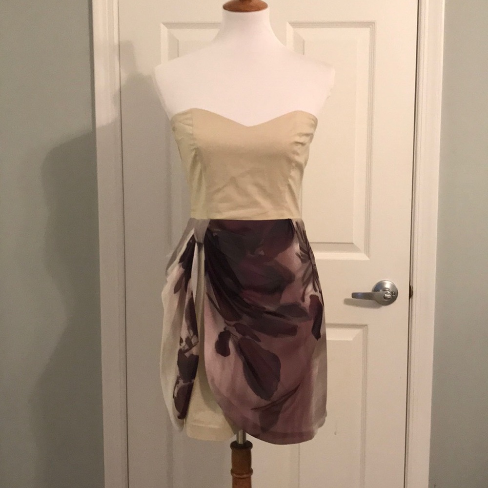 Purple flower cocktail dress